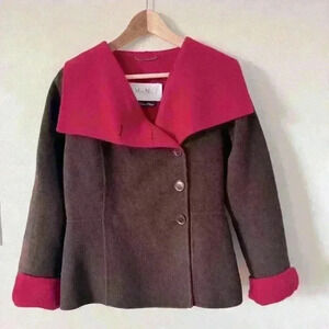 MAX Mara Jacket Wool Angora Asymmetrical Coat Size S